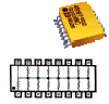 Array de resistencias SMD conectadas 15 resistencias (16 pines)